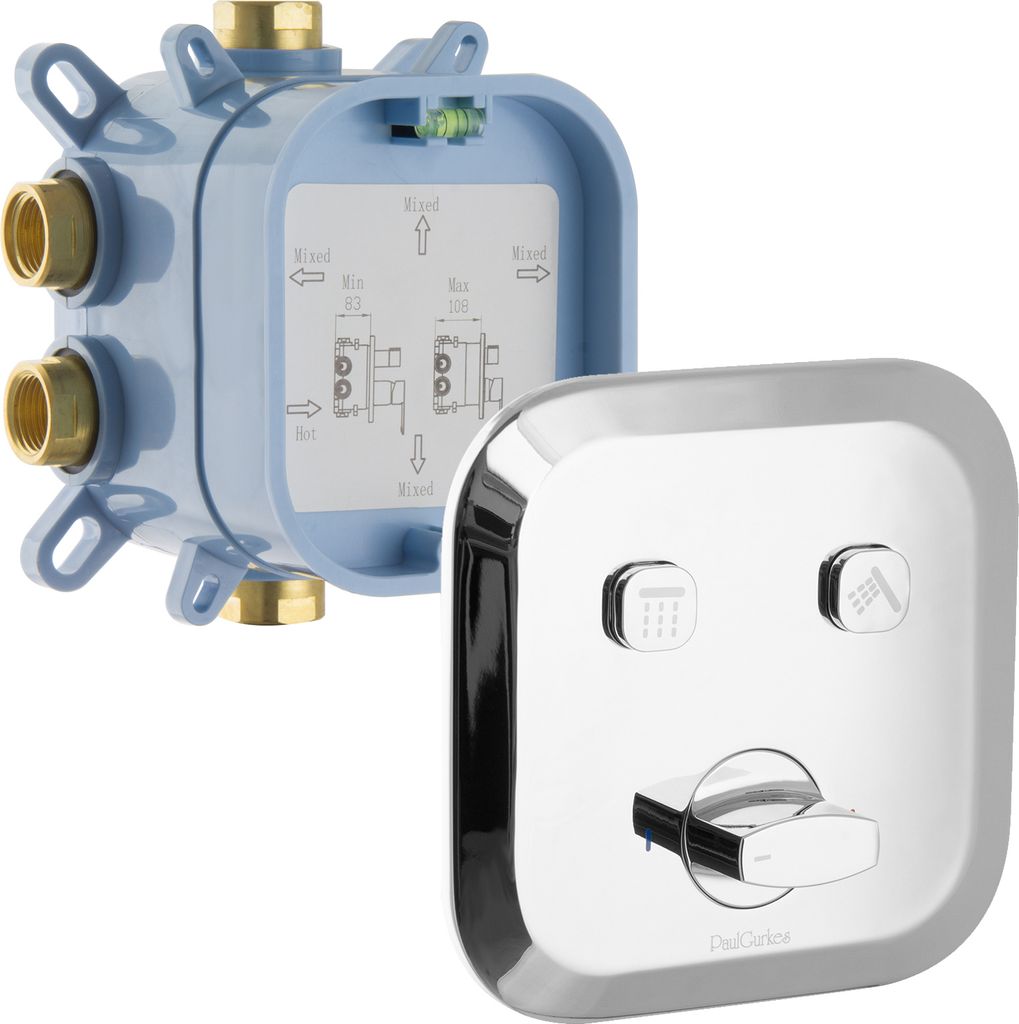 PaulGurkes Action Select Set Armatur 2-Wege Unterputz mit Box Grundkörper