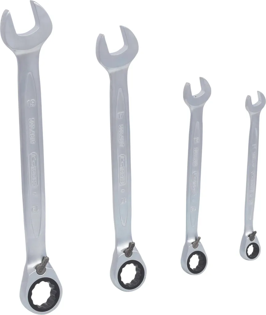 KS TOOLS Clé mixte à cliquet GEARplus Set de 4 avec denture fine