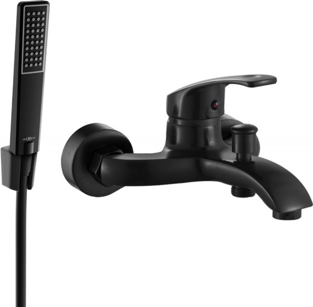 Mexen Fabia R72 Wannenbatterie mit Brausegarnitur, Schwarz - 74653R72-70