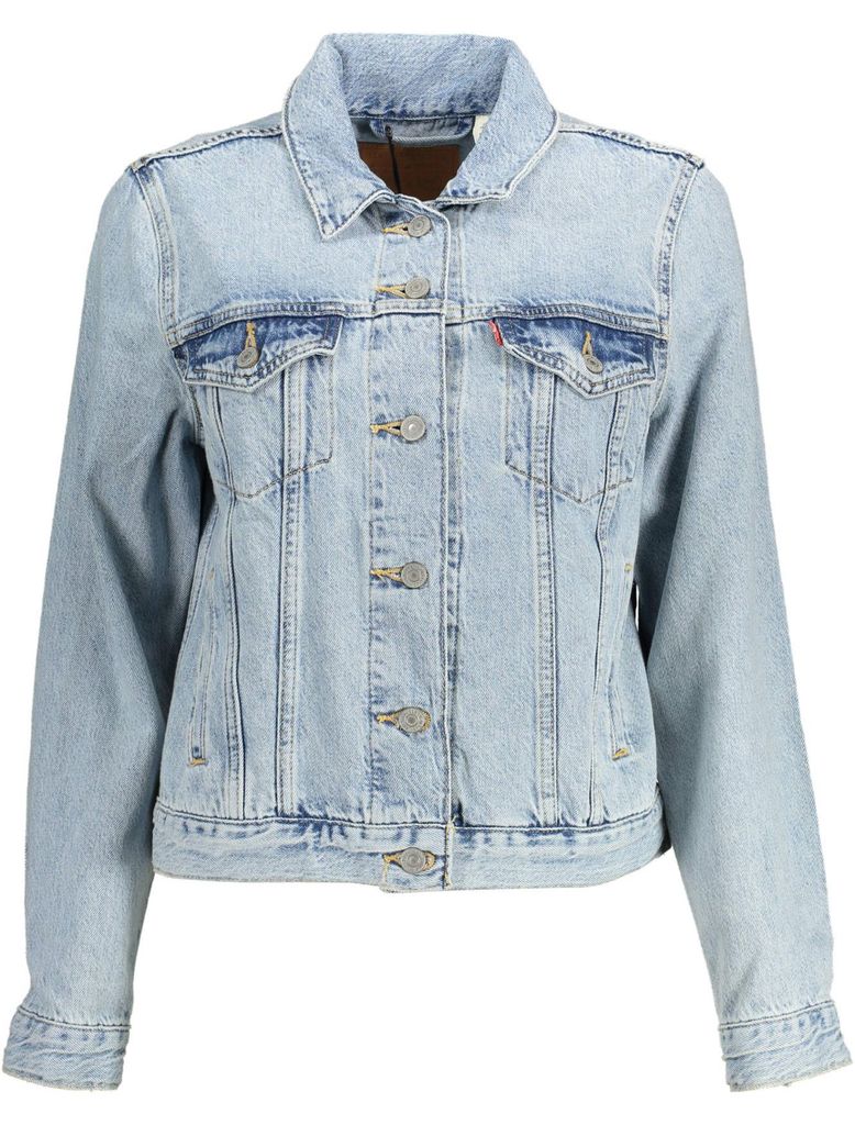 Stylische Damen-Sportjacke Blau im Used-Look mit praktischen Taschen