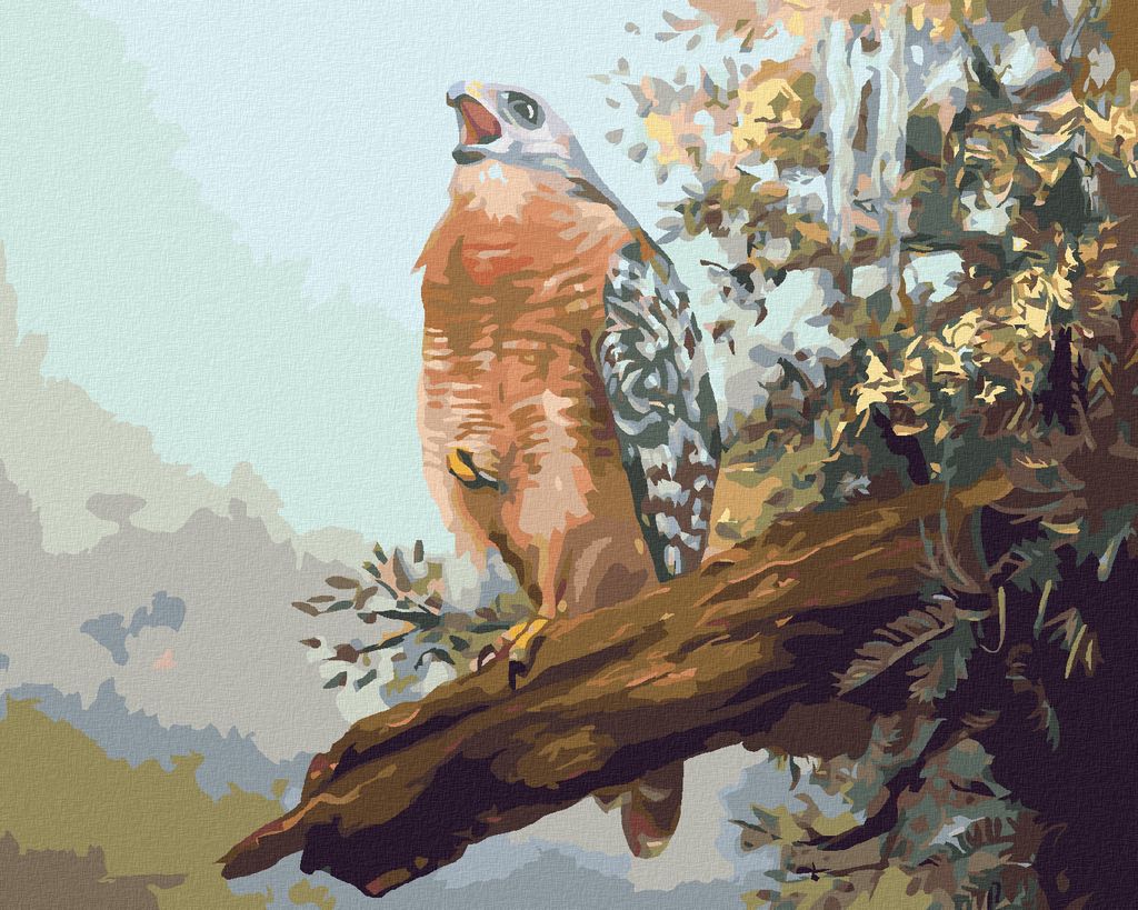 Zuty - Malen nach Zahlen - RAUBTIER AUF EINEM AST (D. RUSTY RUST), 40x50 cm, ohne Keilrahmen