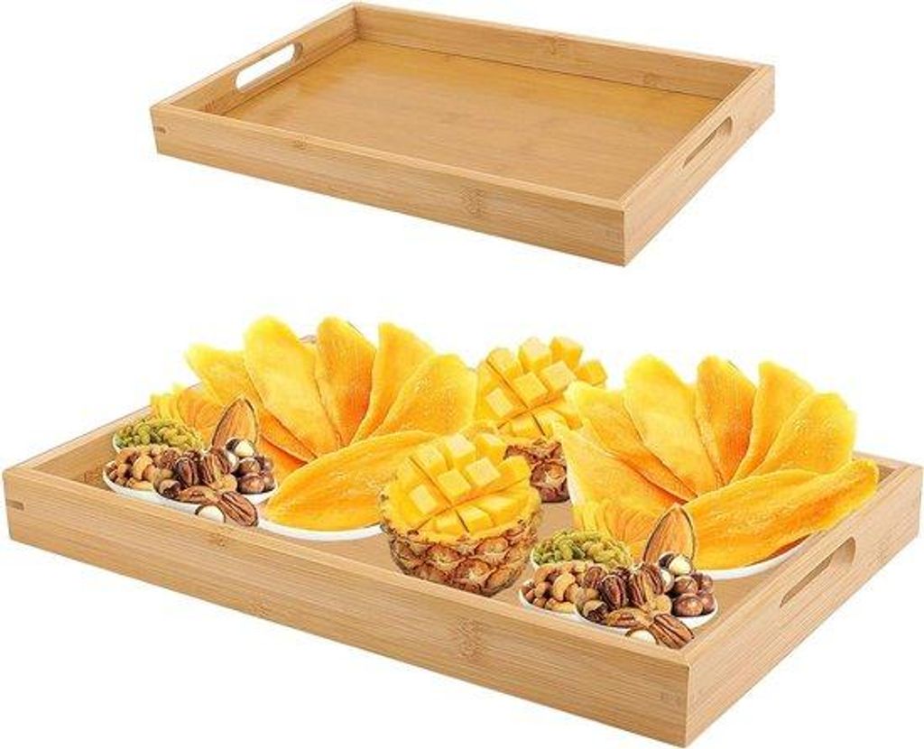 Holzbrettchen Frühstücksbrett Rechteckiger Holzständer 38 x 25 x 4 cm 41 x 29 x 4 cm