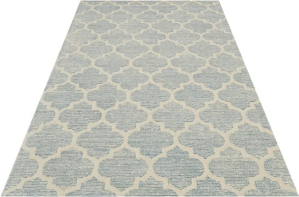 Tapis de chambre Diamond Cut bleu clair 153x244 cm - Ambiance zen