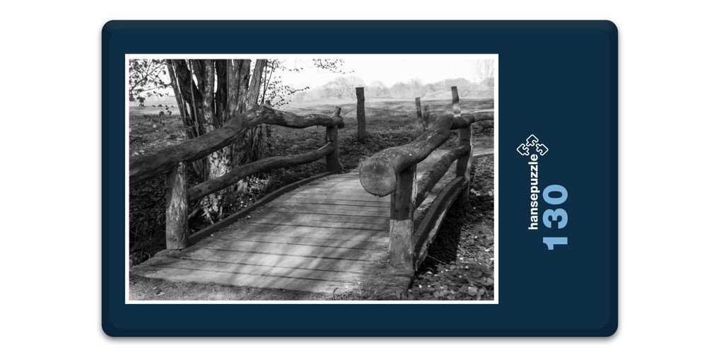 hansepuzzle 17616 - Brücke Puzzle, 130 Teile, Natur, 28,7 x 20,0cm mit hochwertiger Aufbewahrung, Kartonbox und wiederverschließbarem Beutel