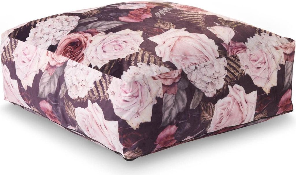 Sitzkissen aus Samt für den Boden MEREL 60x60 cm, lila