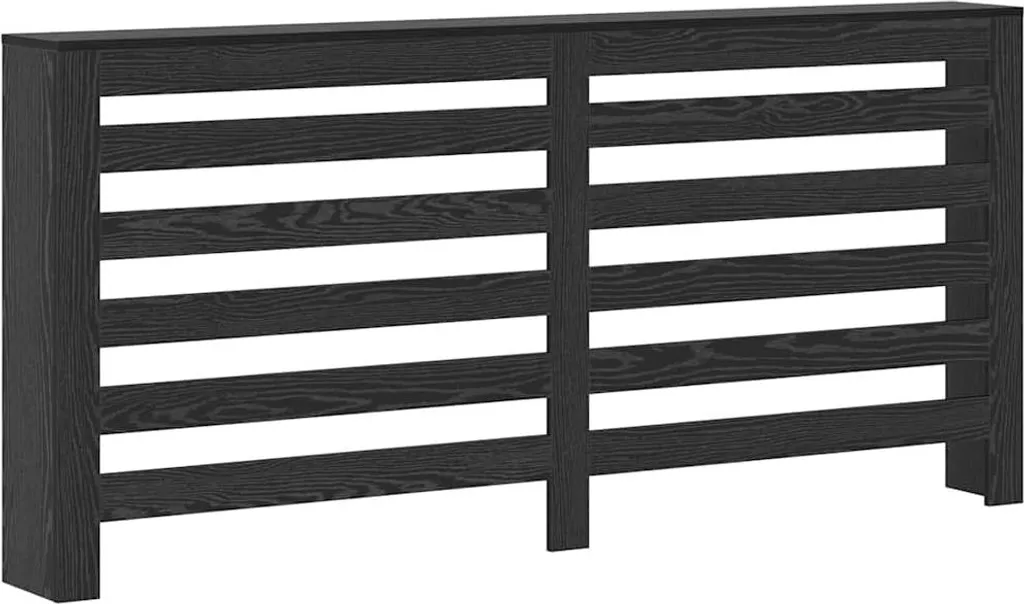 Copertura Termosifone vidaXL Nero Rovere 175x20x82 cm | Design Moderno