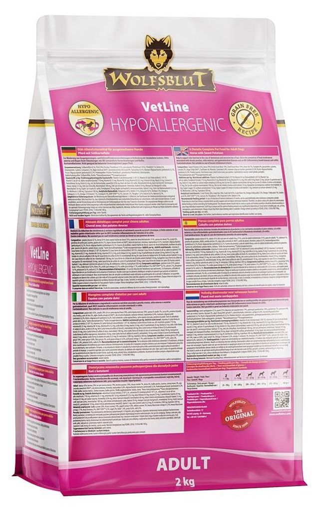 Wolfsblut VetLine Hypoallergenic, Dorosły, Każda rasa, Koń, Zdjęcie produktu 