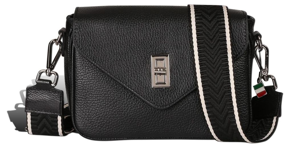 Florence Damen Umhängetasche Leder Tasche schwarz D2OTF851S1