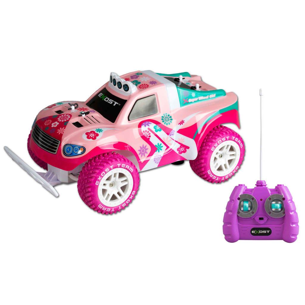 Exost Ferngesteuertes Auto Rosa Rennauto Spielzeugauto Stuntauto Elektro Buggy 