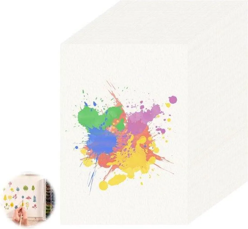 Papier aquarelle anti-gondolement blanc pour peinture acrylique enfant