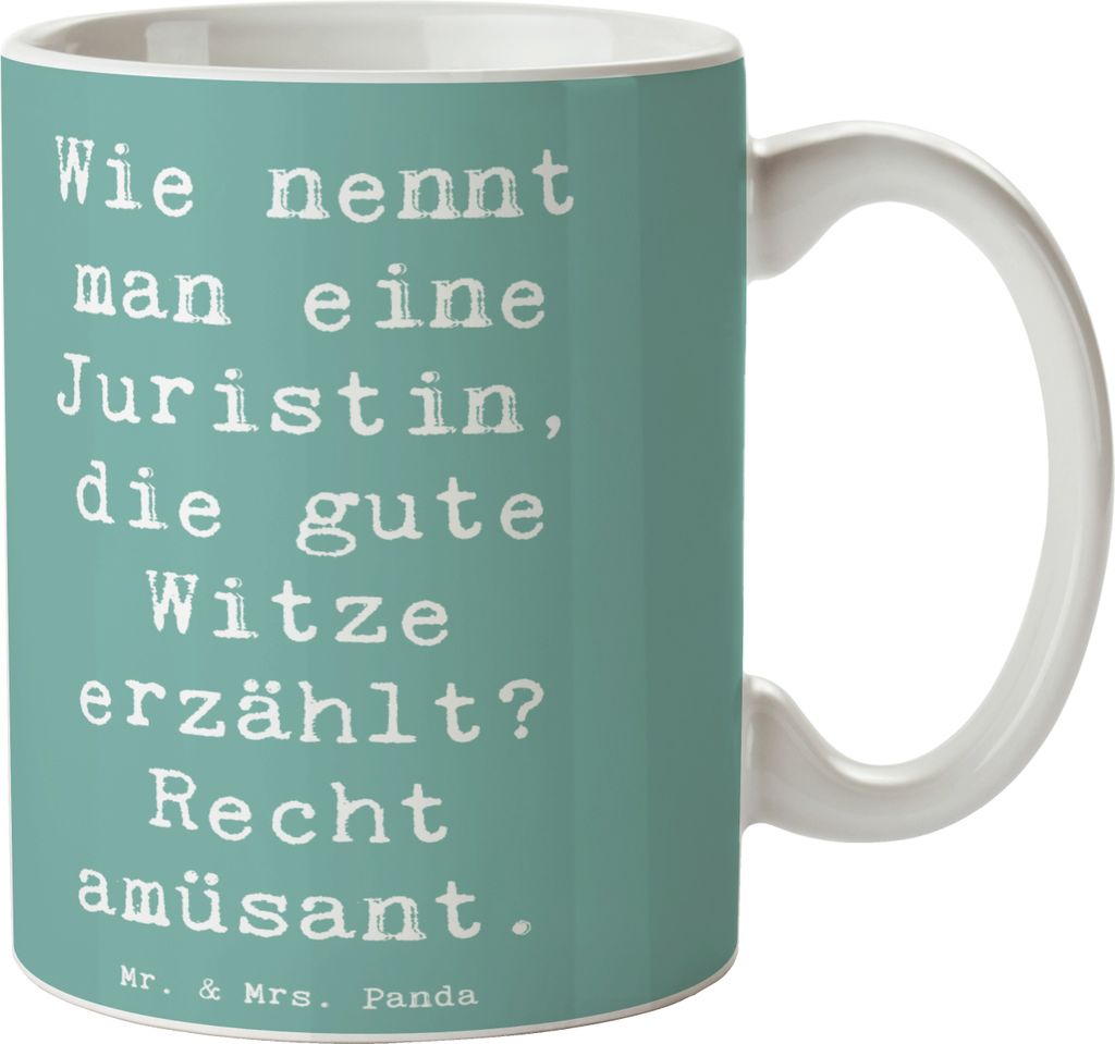 Mr. & Mrs. Panda Tasse Spruch Juristin Humor - Meeresbrise - Geschenk, Kaffeebecher, Kaffeetasse, Gesetz, Paragraphen, Berufe, Beruf, Teetasse, Ber...