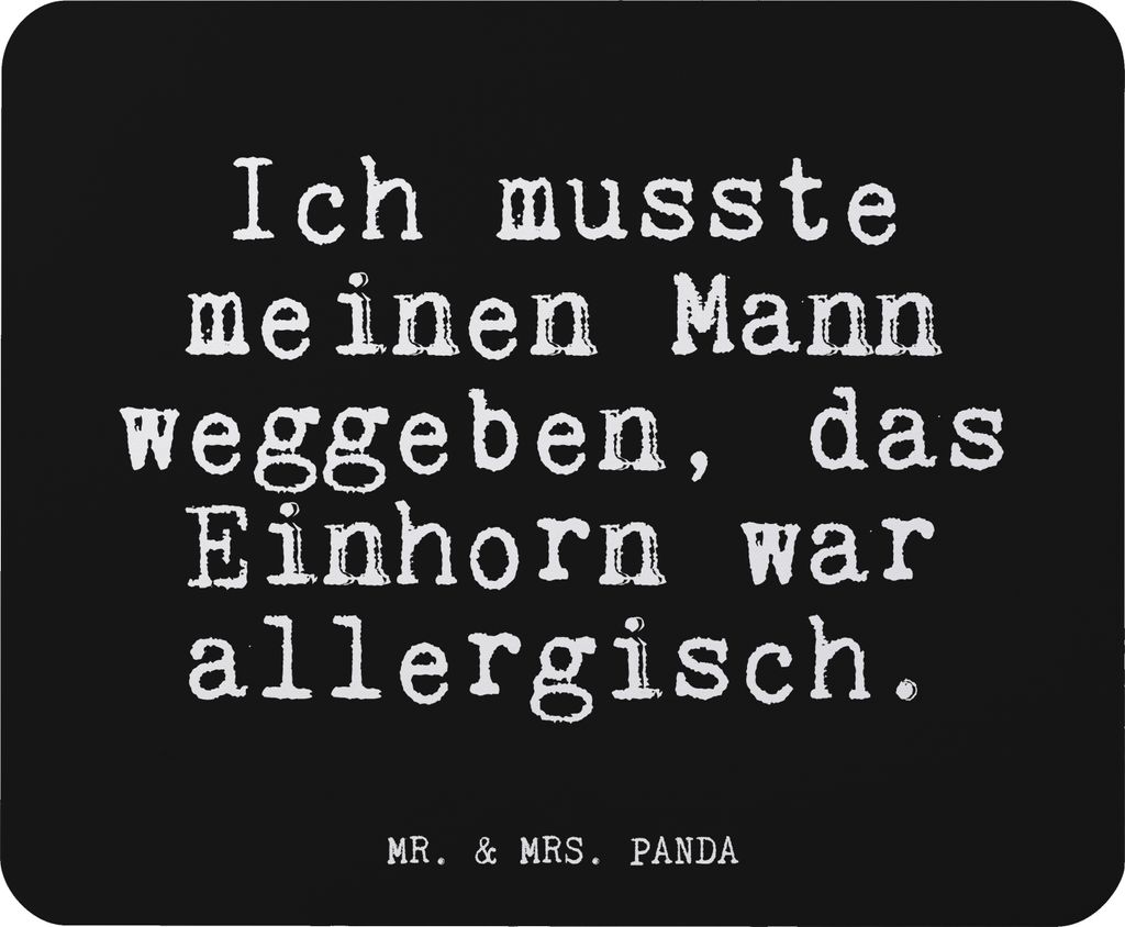Mr. & Mrs. Panda Mouse Pad Ich musste meinen Mann... - Produktbild 