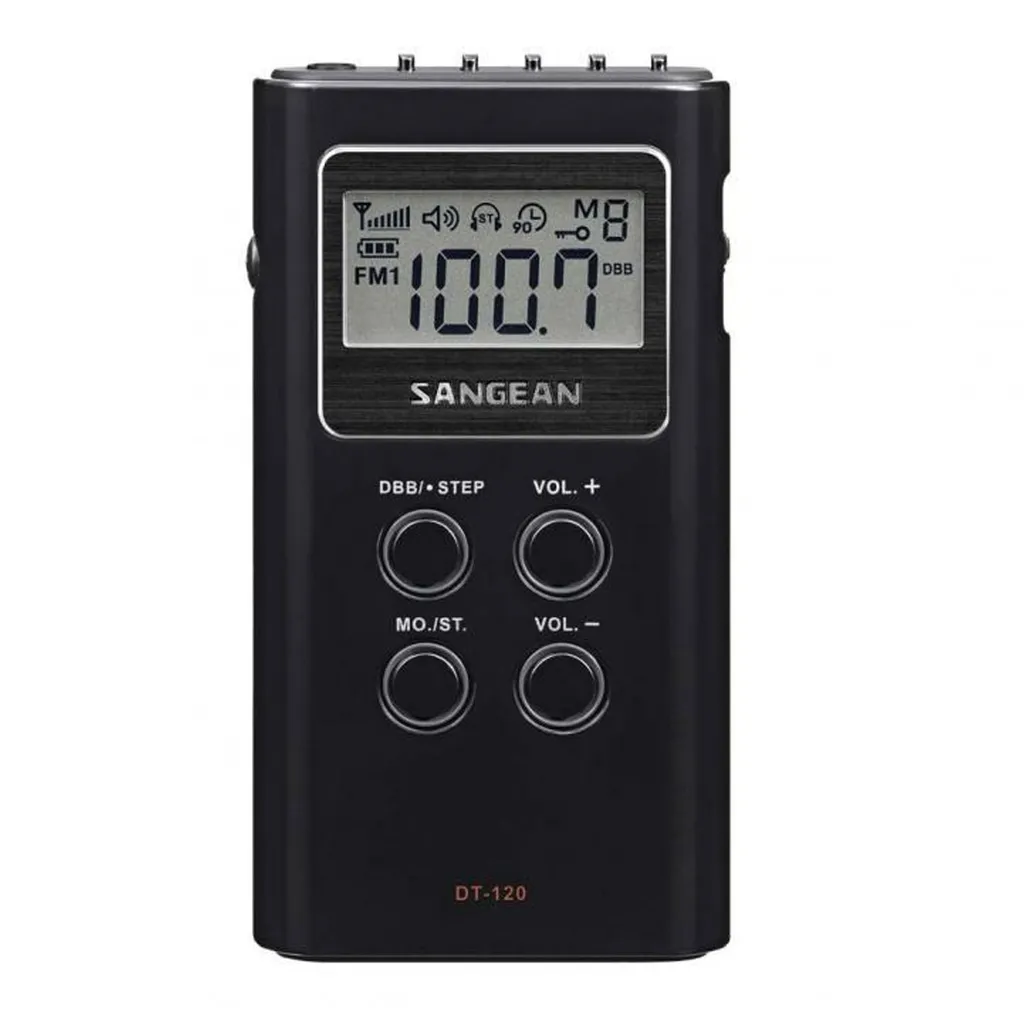 Sangean DT-120B Nero Radio Digitale Pocket | Bassi DBB e Alta Sensibilità