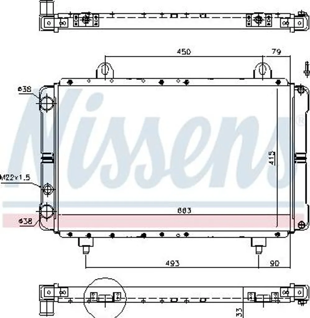 Radiateur de Refroidissement Moteur pour Fiat Ducato - Standard OE 5981189