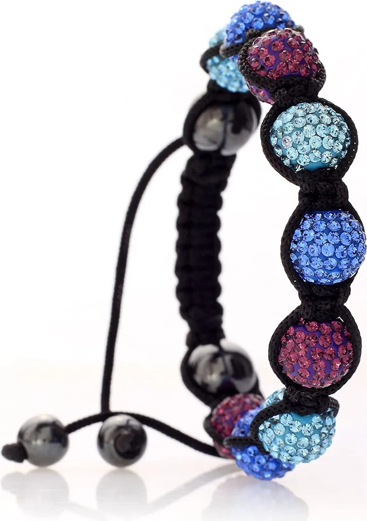 Karisma Bracciale Shamballa Cristallo Nero 10mm Donna Elegante