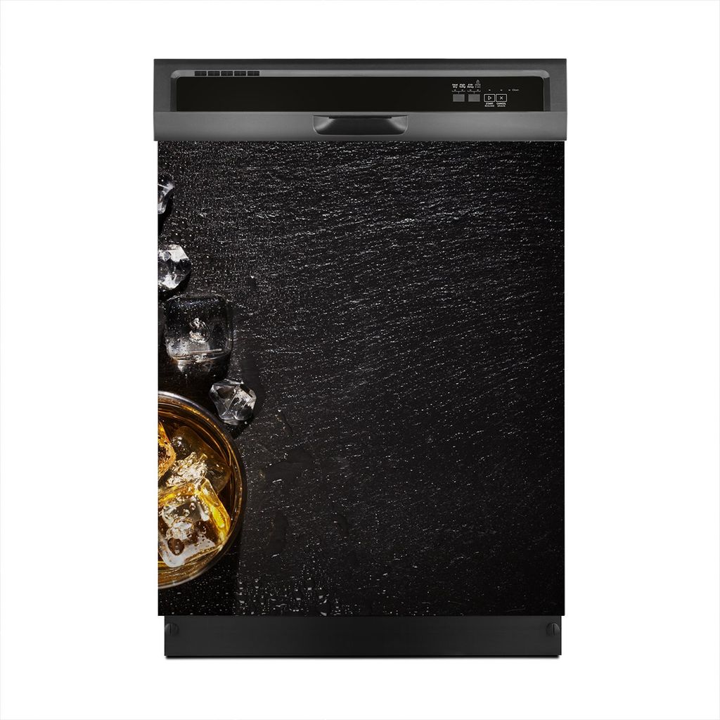 Aufkleber sticker 60x70 cm Dekorative folie Spülmaschine - Whisky Glas