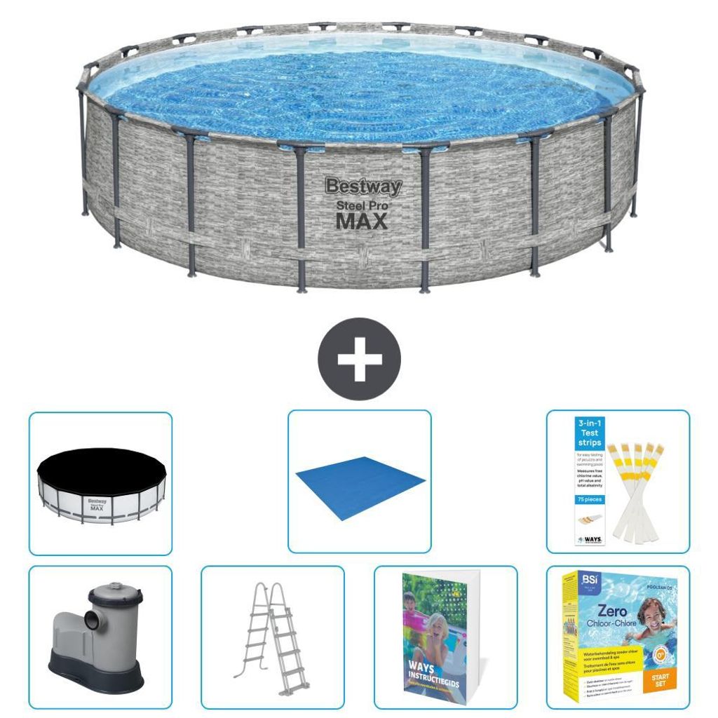Bestway Steel Pro MAX rotonda - 549 x 122 cm - 8 pezzi  Immagine del prodotto 