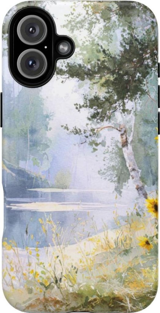 Sonnenblumen am Waldufer – Hülle Kompatibel mit iPhone 16 Plus
