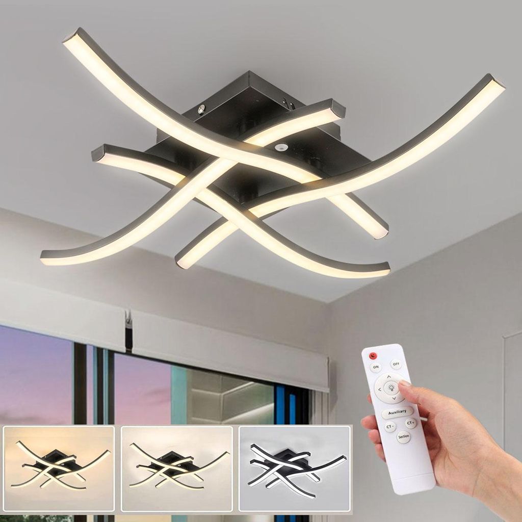 48W Modern LED Deckenleuchte 4-flammig Wellenförmig lampe, Produktbild 