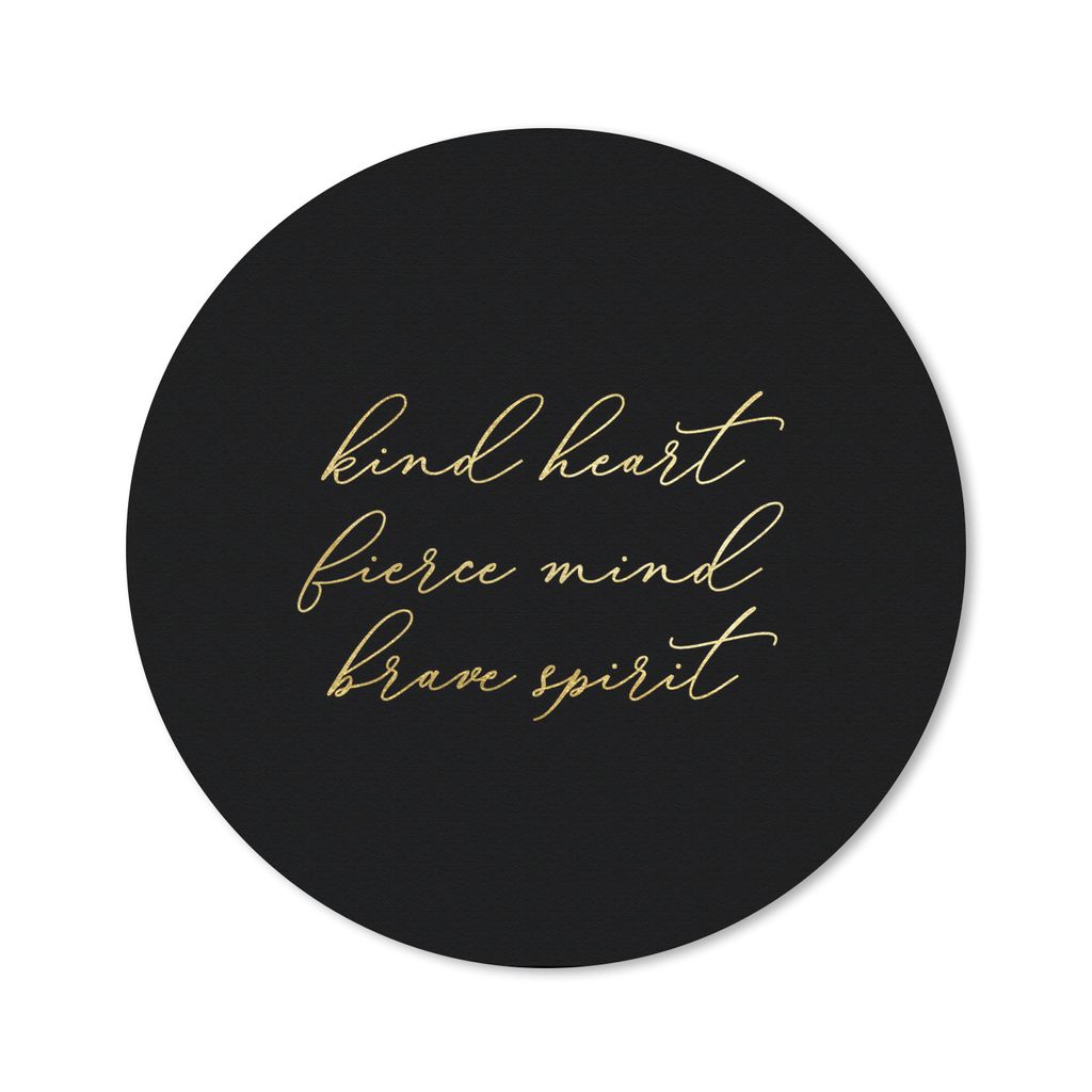 MuchoWow Mauspad Mousepad Zitate - Sprichwörter - Gold - Schwarz 20x20 cm - Mousepads - Maus Mat - Pad - Mausunterlage - Schreibtischmatte