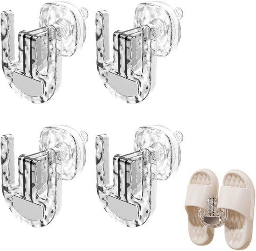 4-tegenhanger - Wandorganizer für Pantoffeln - Schuhstapelaar - Schuhorganizer - Wandmontage - deurschönheber - Schuhhalter für Eingangstür - h...