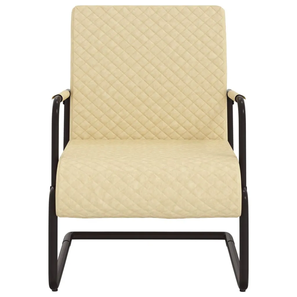 Chaise de Salle à Manger Cantilever Coloris Crème au Design Contemporain