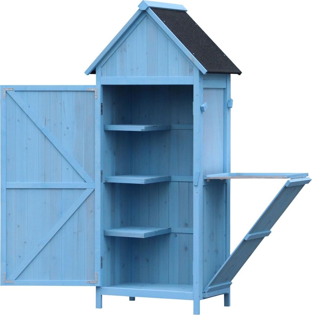 Geräteschrank Wanda aus Holz, vorimprägniert, für Gartenutensilien, 77x175x53 cm