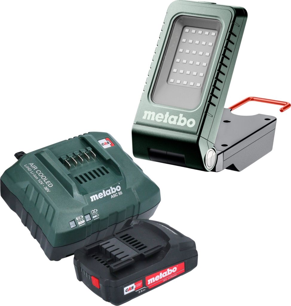 Metabo BSA 18-1000 Akku Baustrahler 18 V 1000 lm + 1x Akku 2,0 Ah + Ladegerät