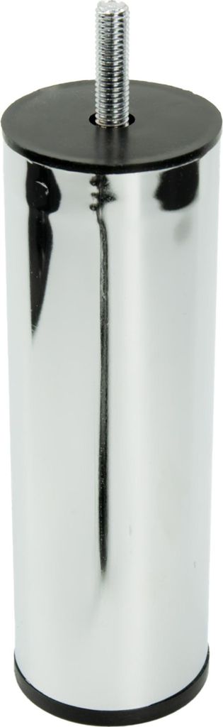 Möbelbein rund aus verchromtem Metall, Höhe 13 cm, Produktbild 