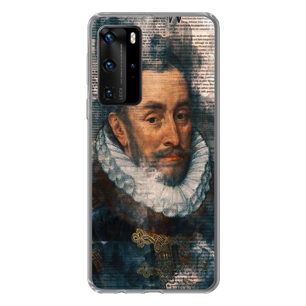 MuchoWow Handyhülle Schutzhülle Hülle für Huawei P40 Pro Kunst - Aquarelle - Alte Meister Silikon Softcase Handy Hülle - Schutz
