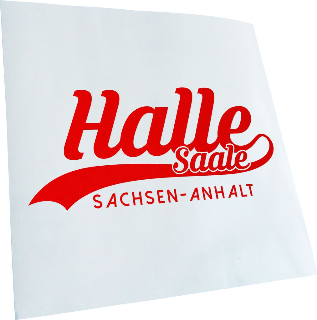 Kiwistar - Autoaufkleber - Halle Saale Sachsen-Anhalt - Rot - 60x27cm - Aufkleber für Auto, Laptop, Fahrrad, LKW, Motorrad Mehrfarbig JDM Decal Ra...