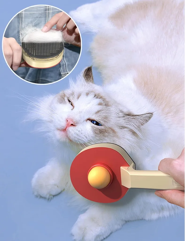 Brosse animaux rétractable jaune - Élimination facile de la saleté - 2