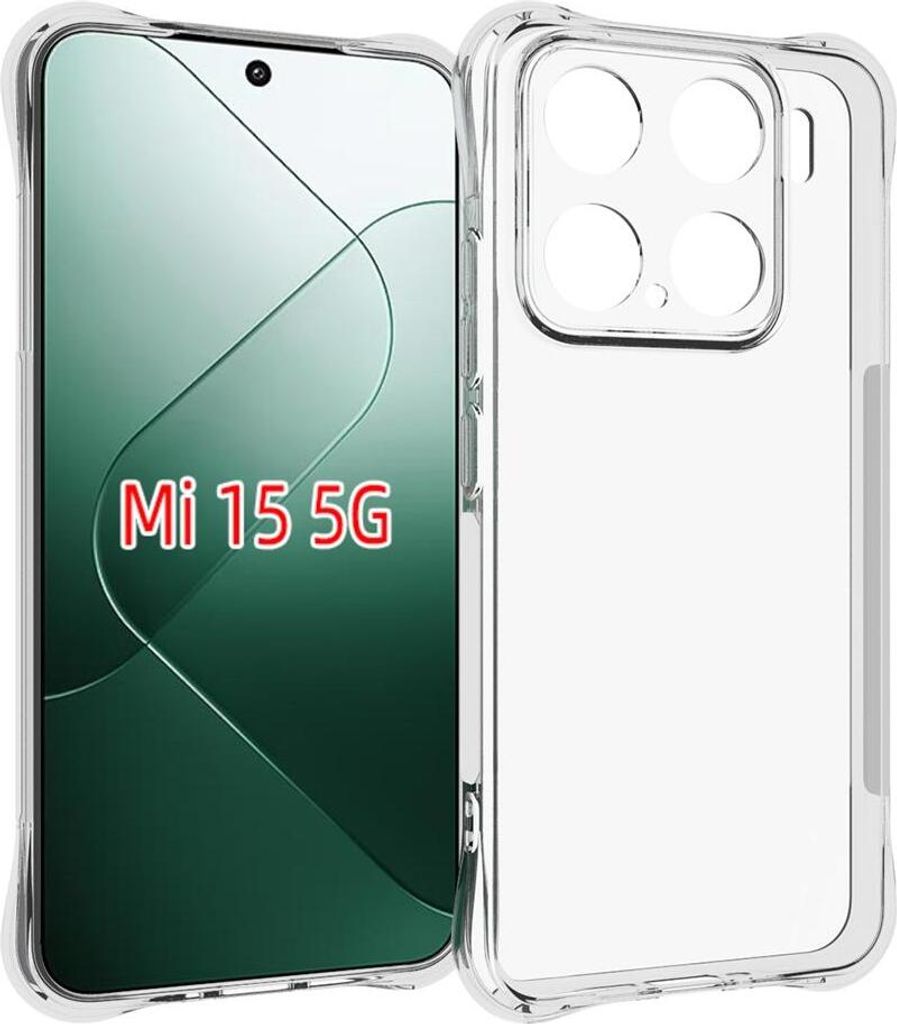 Mobigear Cushion Durchsichtig Xiaomi 15 Hülle Flexibles TPU Backcover - Transparent