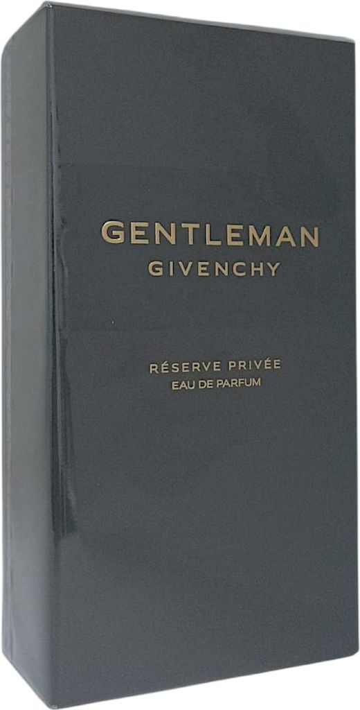 A product box for Givenchy Gentleman Reserve Privee Eau de Parfum.