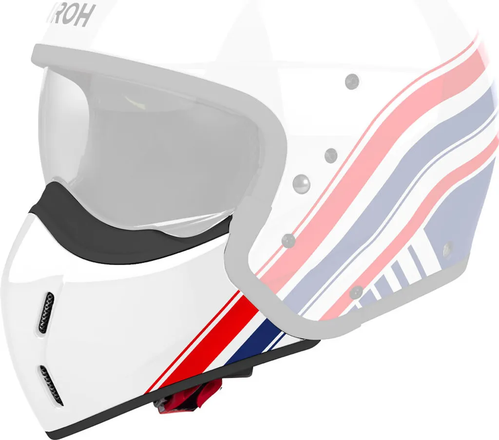 Jugulaire de rechange pour casque Airoh J 110 EON Blanc Bleu et Rouge