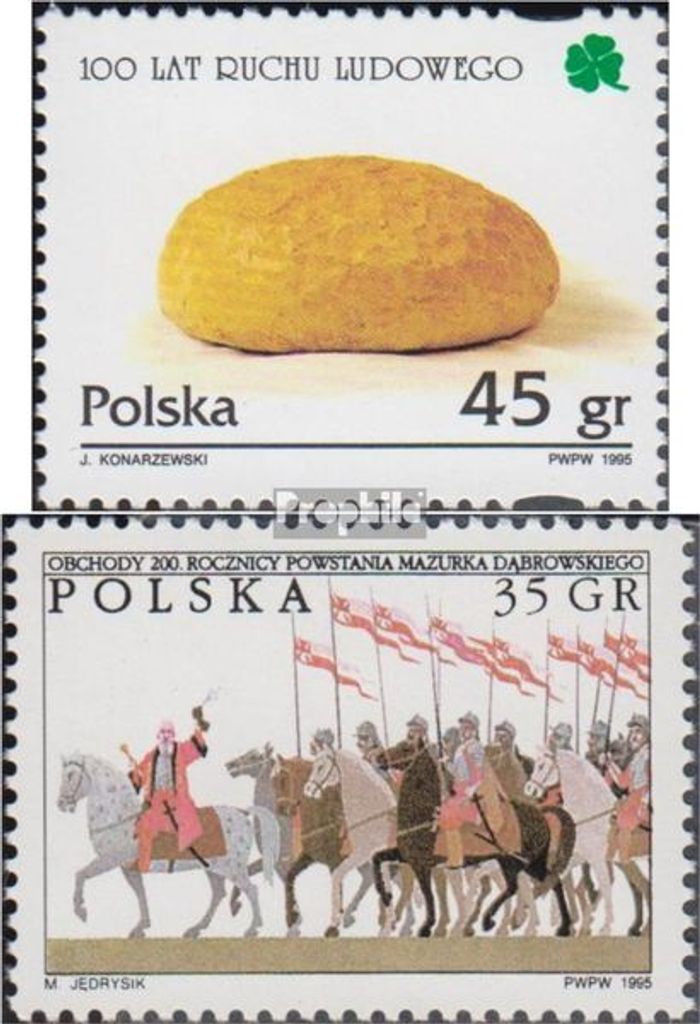 Briefmarken Polen 1995 Mi 3547,3548 (kompl.Ausg.) postfrisch Bauernbewegung