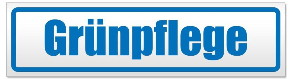 Kiwistar - Autoaufkleber - Blau - 60 x 16 cm - Grünpflege - Hinweis Aufkleber Sticker für Auto, Kfz, Fahrrad, PKW, LKW