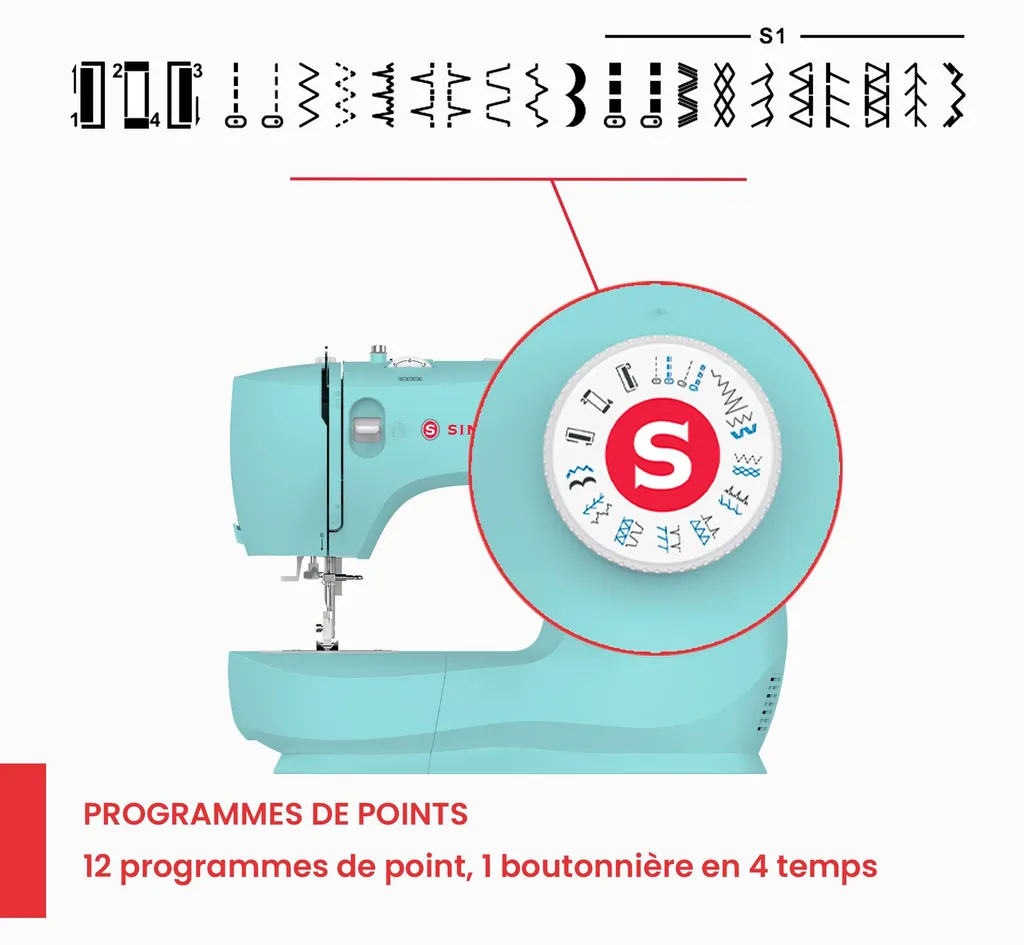 Machine à coudre Singer Decorative 2 robuste à bras libre et 31 points - 5
