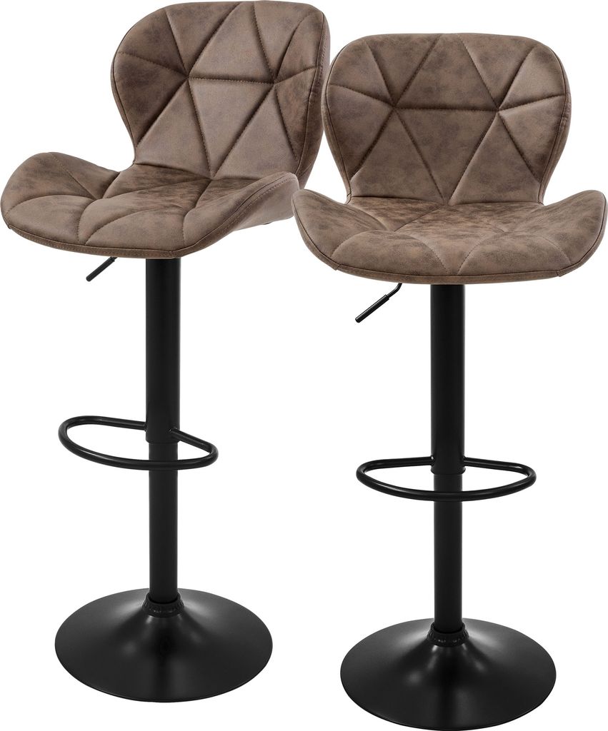 ML-Design 2er Set Barhocker Tresenhocker 360° drehbar, Produktbild 
