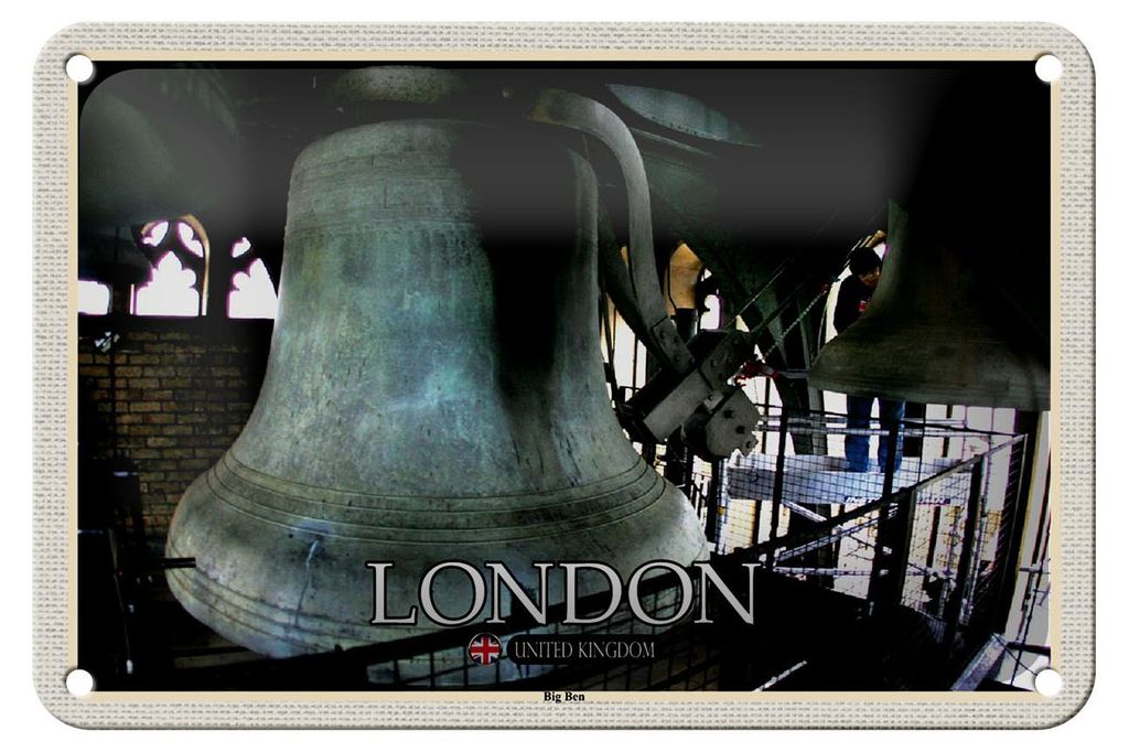 Blechschild Städte London UK England Big Ben 18x12cm Dekoration