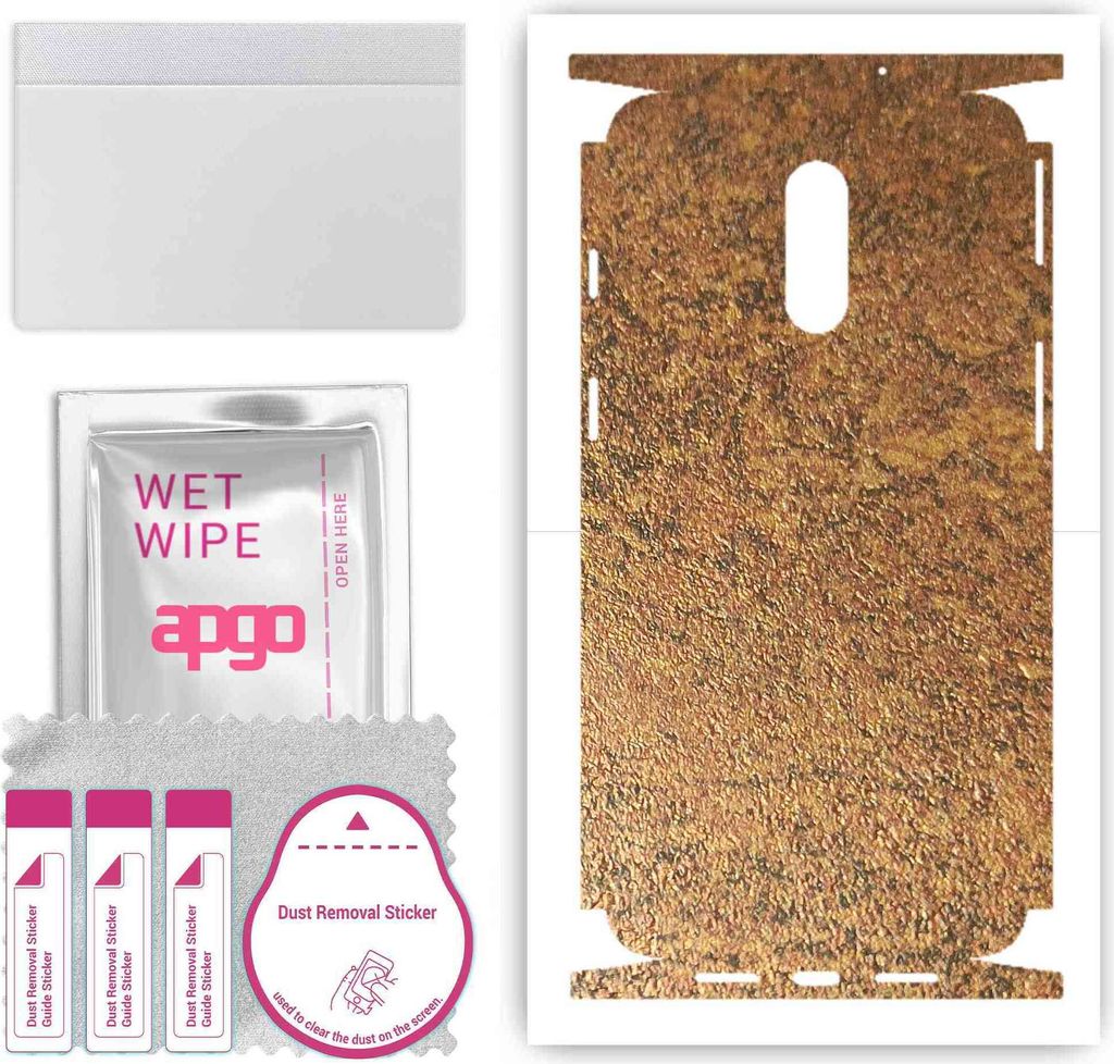 apgo Rückseite + Seiten Schutzfolie, Skin, kompatibel mit OnePlus 7, Hinten Displayschutzfolie aus Vinylfolie, kratzfest, einfache Montage - Rosti...