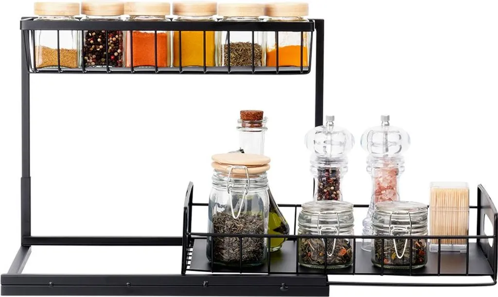 Double étagère de rangement cuisine pour optimiser votre plan de travail - 5