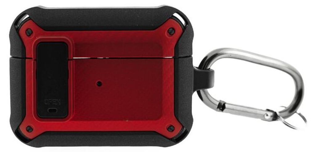 Kopfhörerhülle Nitro Etui kompatibel mit AirPods Pro 2 aus TPU mit einem Karabiner Rot