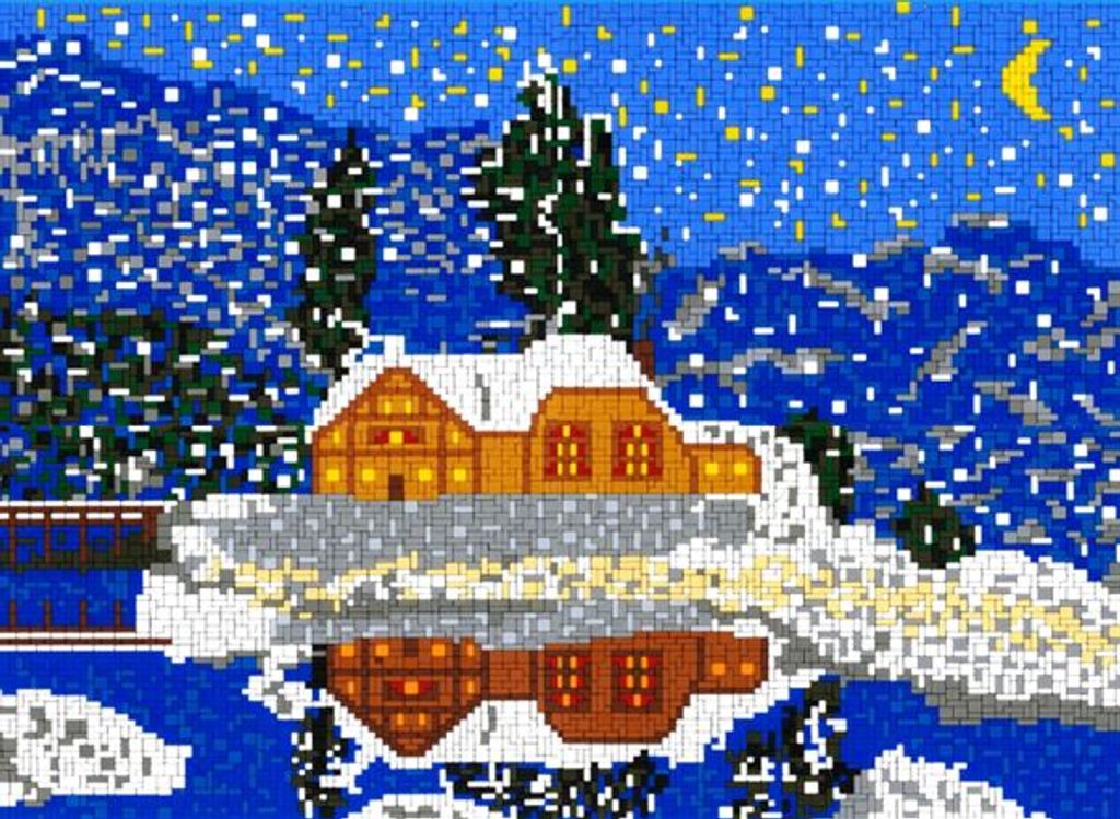 Stick it® Verschneites Haus am See ca. 8.800 Teile Nr. Produktbild 