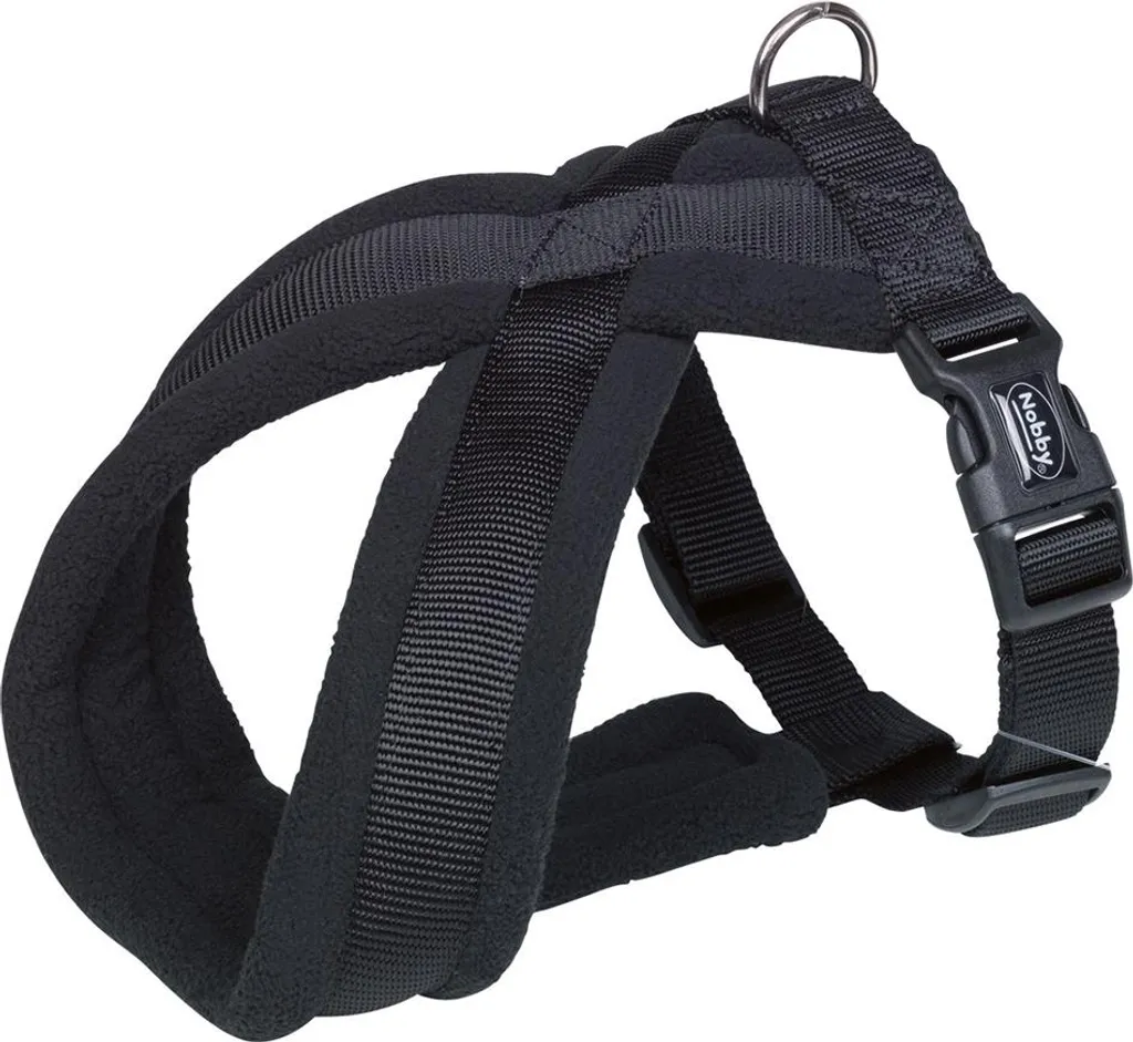 Collier de Promenade Chien Nobby Confort Noir - Idéal pour Cou 45-70 cm