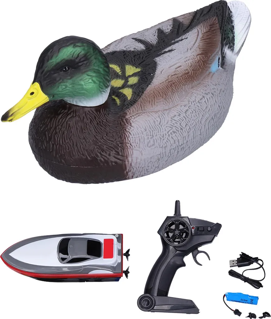 Bateau RC canard 2.4GHz haute vitesse avec batterie rechargeable enfant