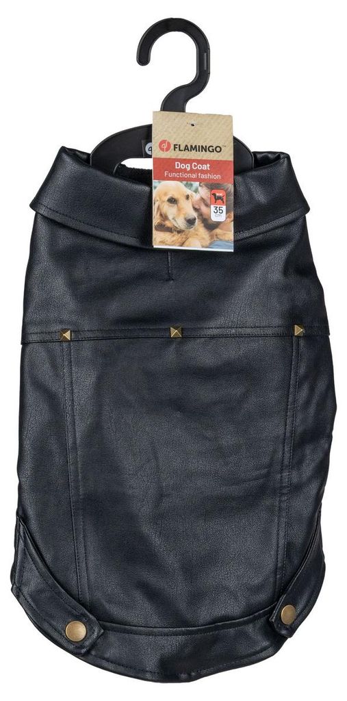Flamingo Hundemantel Sancho schwarz, Rückenlänge: 35 cm