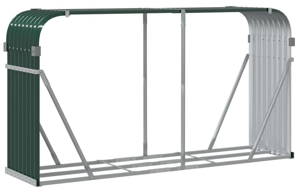 vidaXL Houtopslag, groen, 180x45x100 cm, verzinkt staal Productafbeelding 