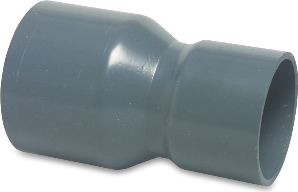 Mega Muffe reduziert PVC-U 225 mm x 200 mm Klebemuffe 10 bar, grau