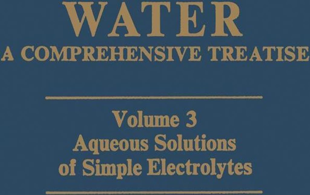 Aqueous Solutions of Simple Electrolytes